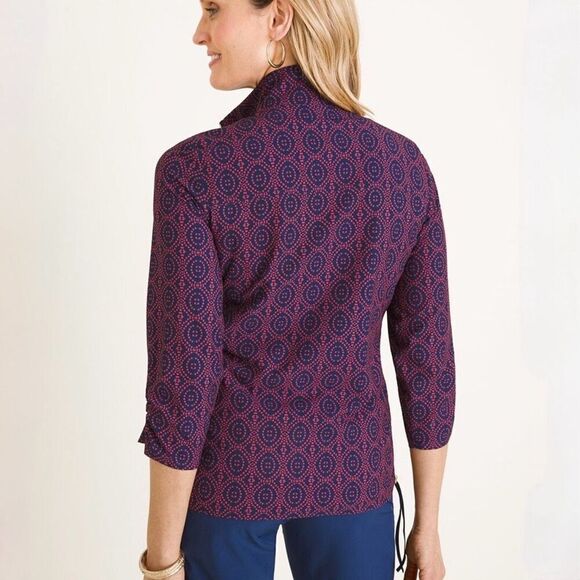 Chico's Zenergy UPF Neema Medallion-Print Jacket size 16/18 - Picture 10 of 11